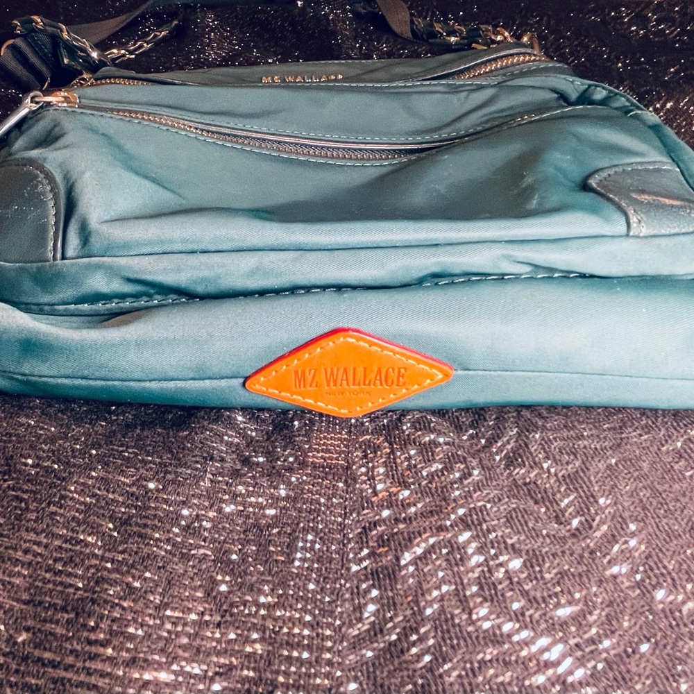 MZ Wallace Dark Green Nylon Crossbody Bag - Smooth Finish - Picture 14 of 16